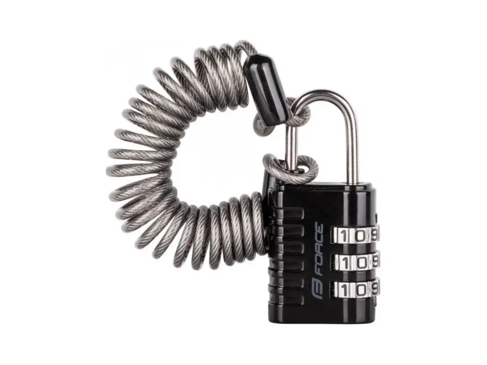 Super Cena zámek Force Small 2 spirála kódový 120cm/3mm