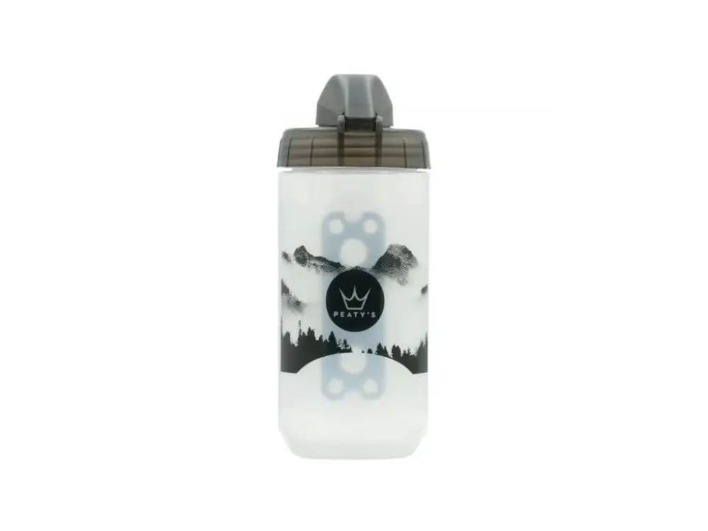 Peaty's X Fidlock láhev Mountains Clear 450ml včetně držáku Cenově Výhodný