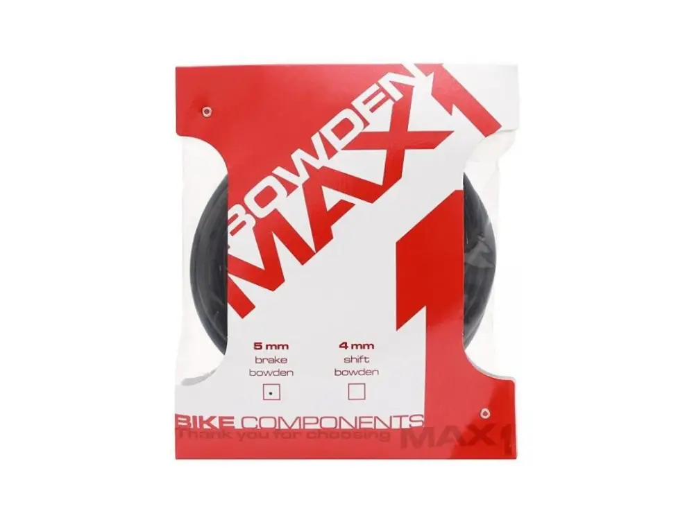 bowden MAX1 brzdový 5mm černý, balení 3m Ihned K Objednání