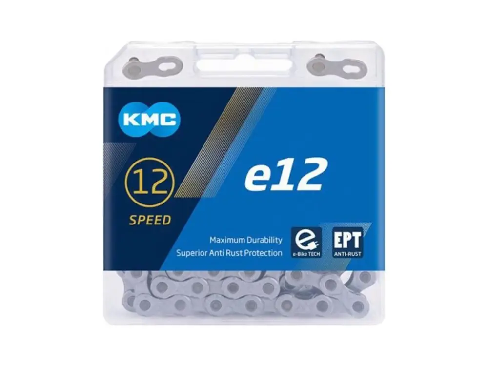 Speciální Cena řetěz KMC e12 E-bike, EPT povrch, se spojkou, krabička 130čl.