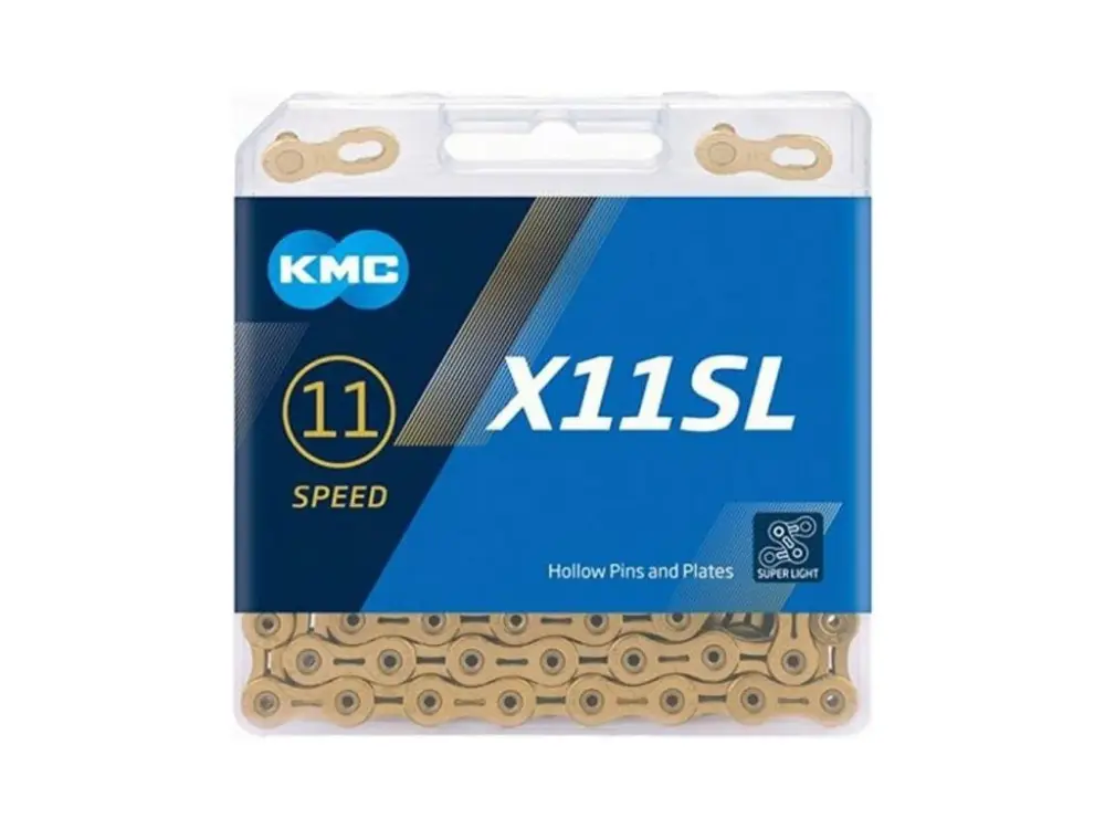 Akční Nabídka řetěz KMC X11.SL zlatý v krabičce se spojkou 118čl.