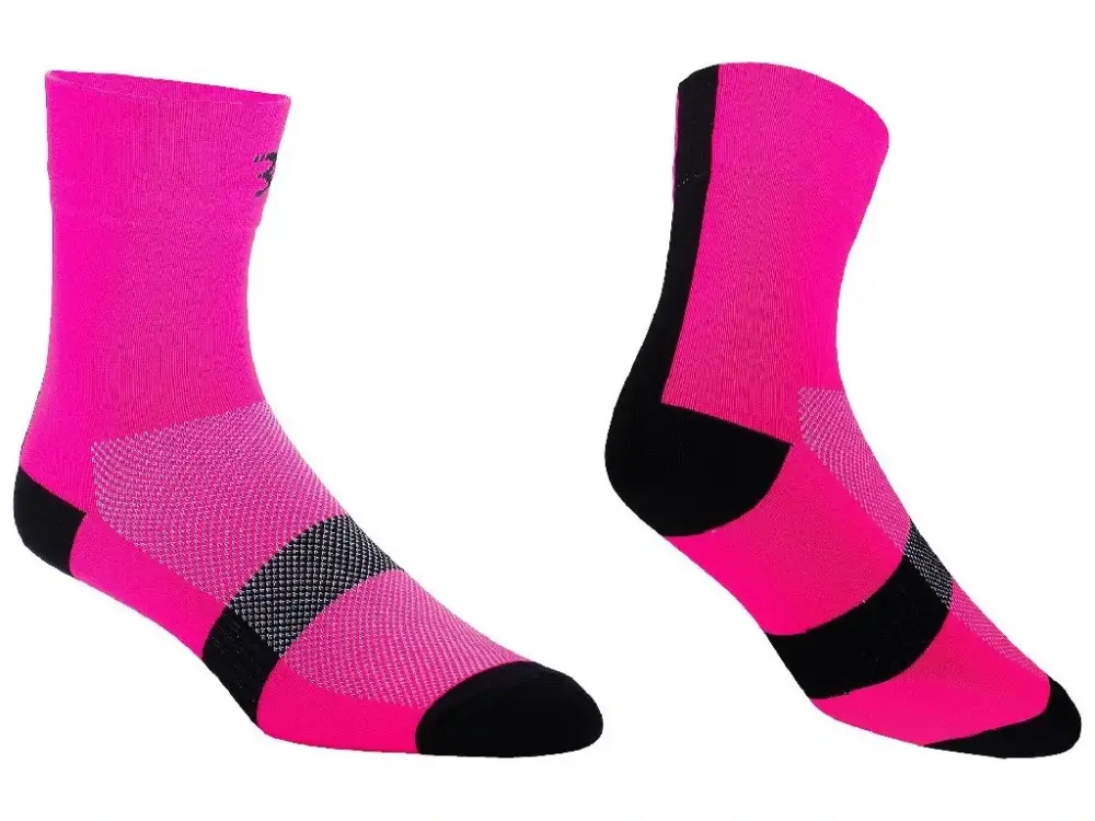 Dámské ponožky BBB BSO-07 HightFeet neon růžová Poslední Šance
