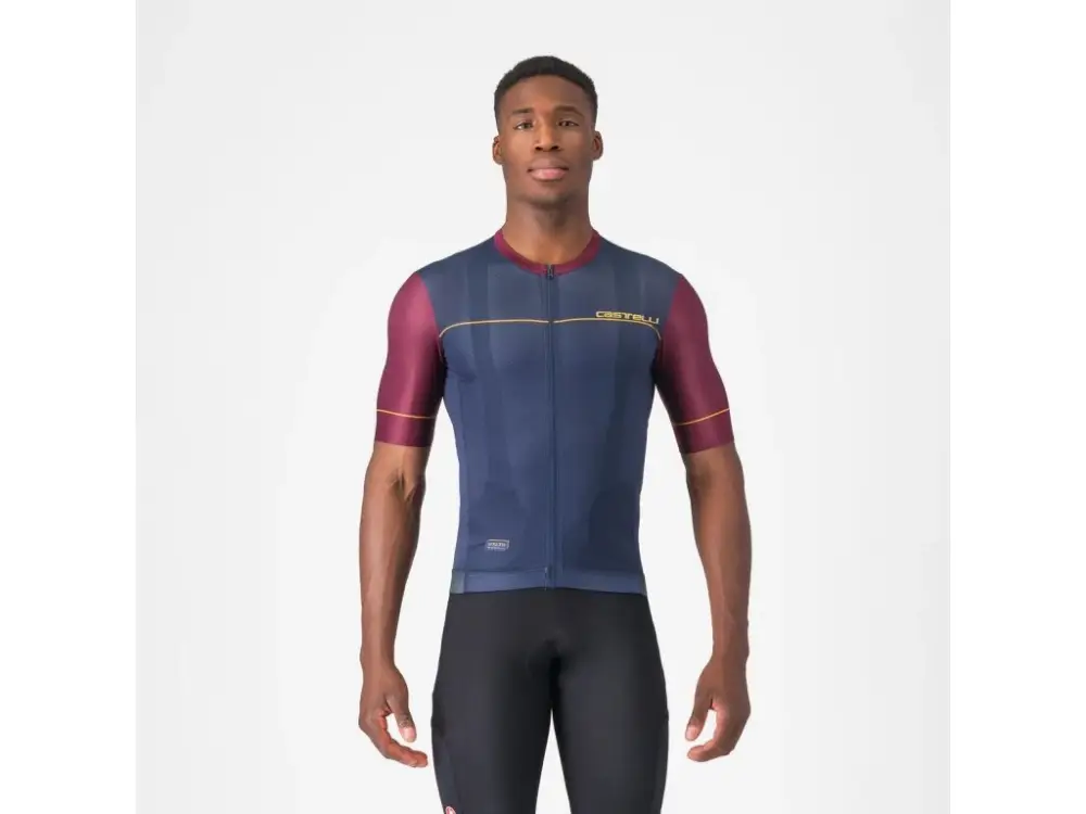Vrácení Zdarma Dres Castelli Unlimited Endurance 2 Belgian blue/deep bordeaux-vivd orange