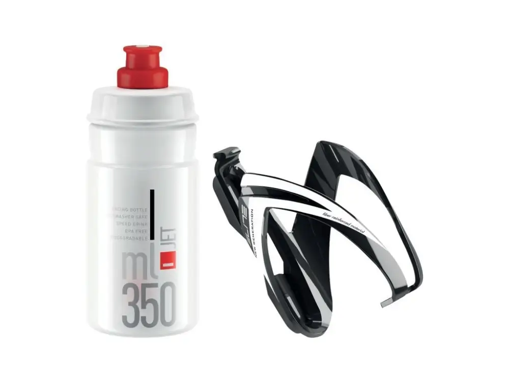 Zlevněný Elite Kit Ceo dětský košík + láhev 350 ml (čirá/červená)