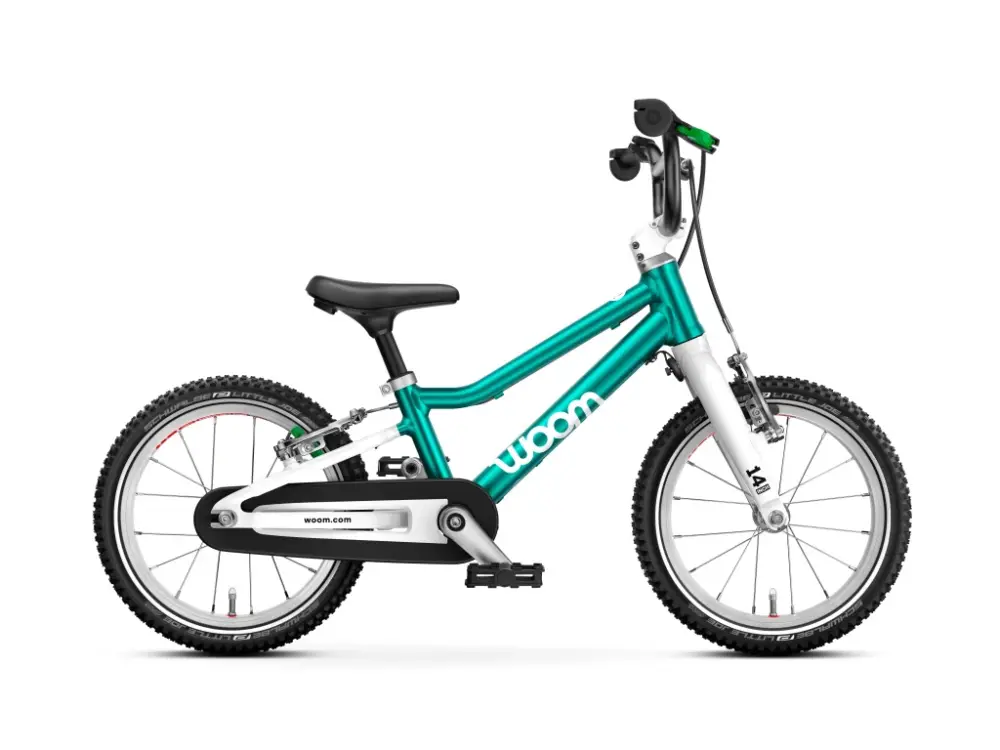 Woom 2 (14") GO (metallic turquoise - tyrkysová) Nová Kolekce