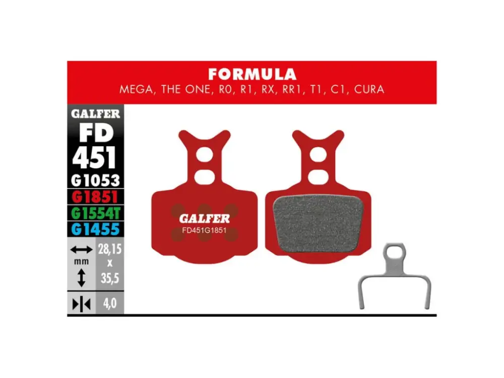 Galfer brzdové destičky FD451 (ADVANCED-červené) Formula Mega, The One, R Kup Teď