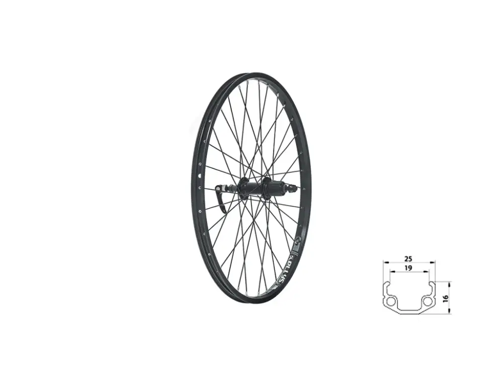 Výprodej Spin zapletené kolo zadní 24" (na V brzdy) pro KAZETY