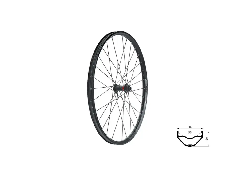 KLS zapletené kolo přední 27,5" VALOR disc (šířka 30 mm) Ihned K Objednání
