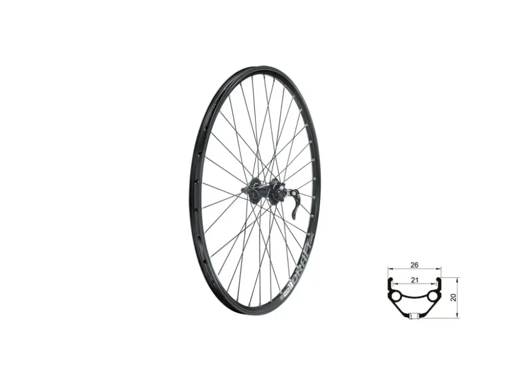 KLS zapletené kolo přední 26" DRAFT disc (šířka 21 mm) Super Cena