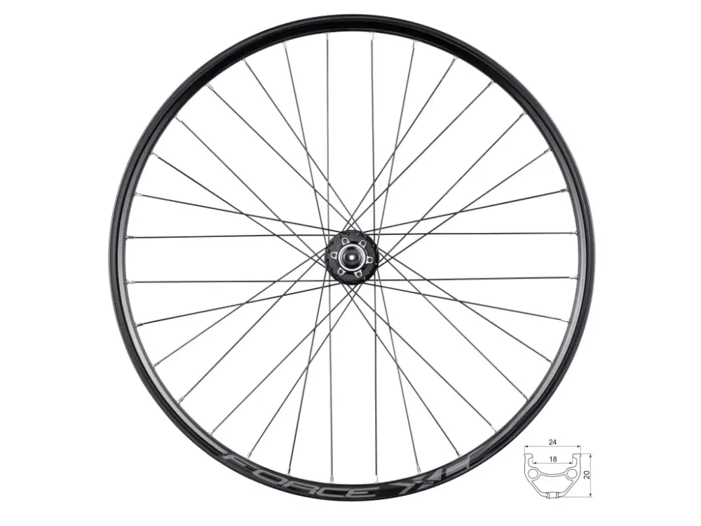Nová Kolekce FORCE zapletené kolo přední 27,5" XC DISC 584x19 náboj Force