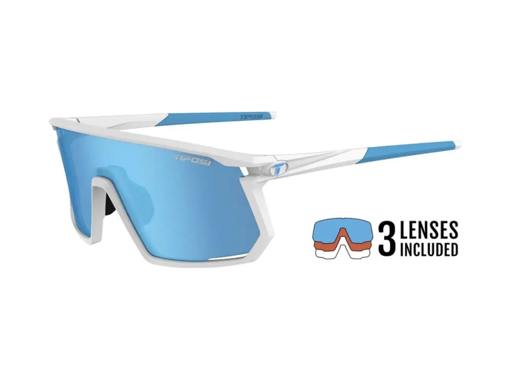 Bezpečná Platba TIFOSI brýle Moab Mat White (Clarion Blue/AC Red/Clear)