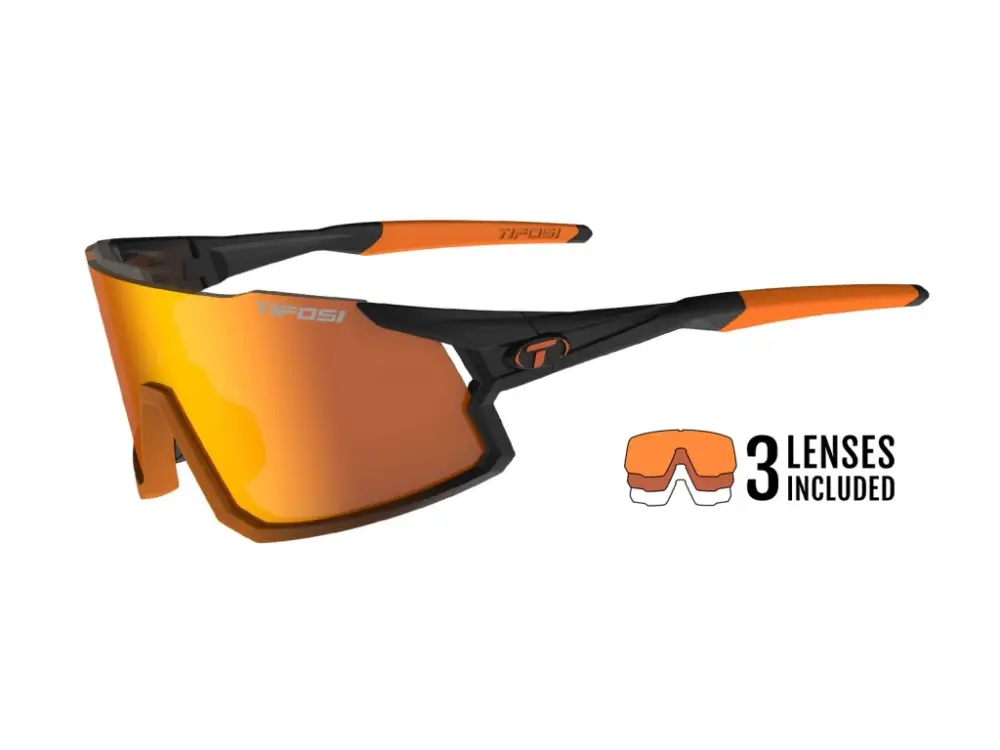 TIFOSI brýle Stash Black/Orange Fade (Clarion Orange/AC Red/Clear) Zlevněný