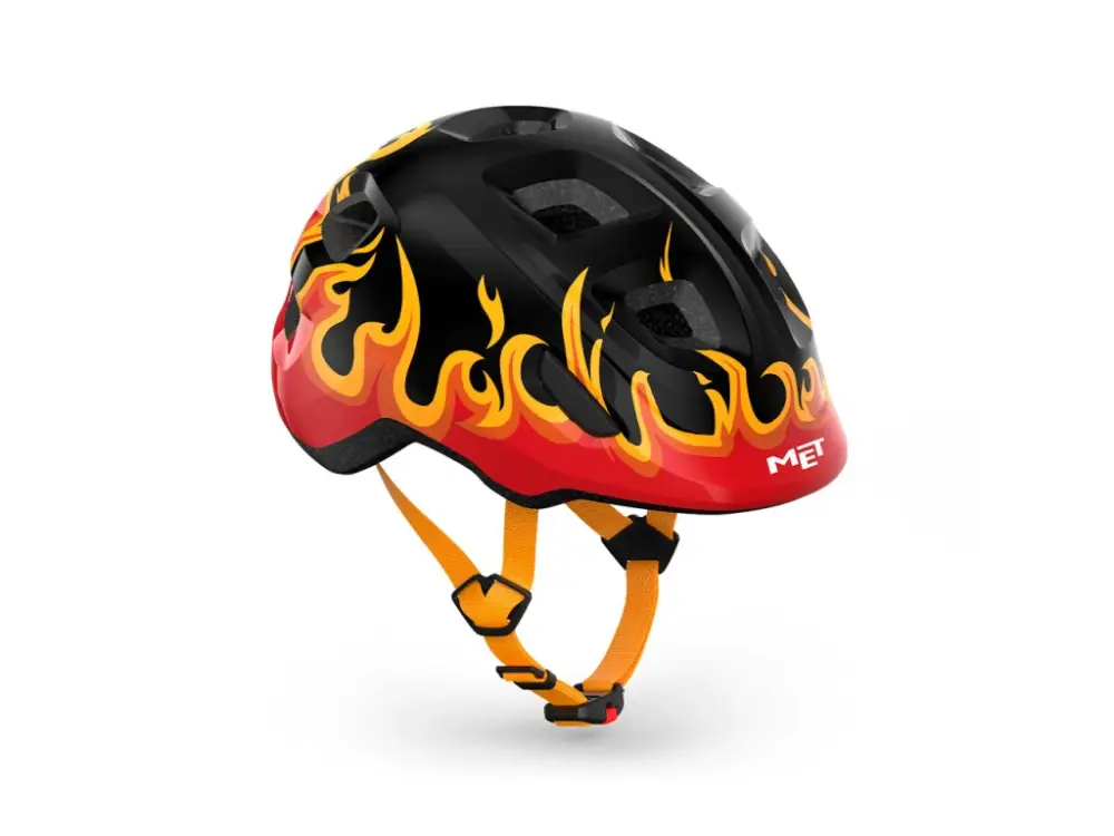 MET helma dětská Hooray (Black Flames | Glossy) Rychlé Dodání
