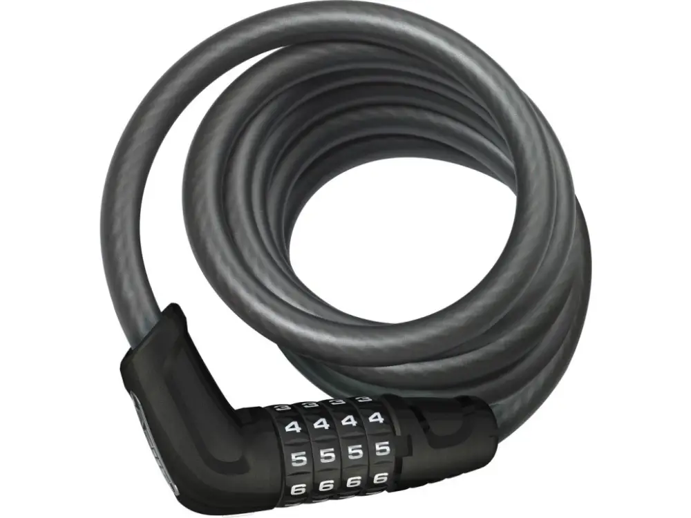 Abus zámek spirálový Tresor 6512C (kód) (černá) s držákem Aktuální