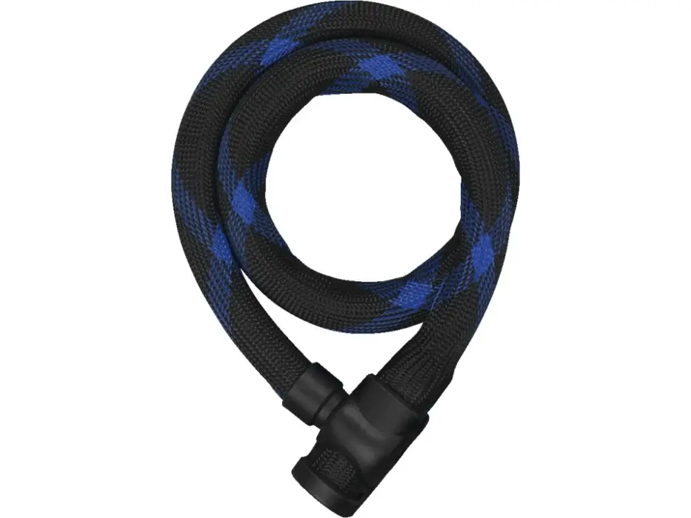 Značkový Abus zámek spirálový Ivera Steel-o-chain 7200 (klíč) (černá/modrá)