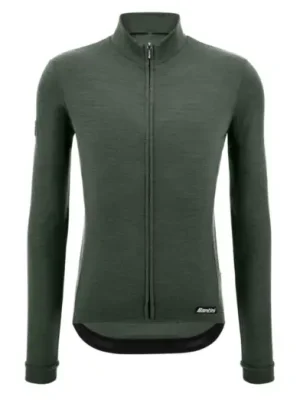 Dres s dlouhým rukávem SANTINI Impetus Zip Green Poslední Šance