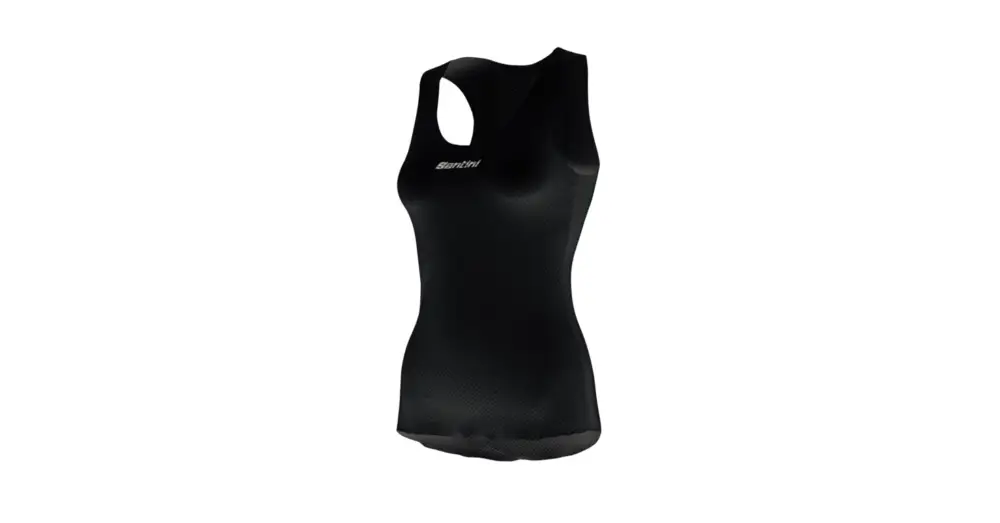 Ověřený Dámské funkční triko bez rukávů SANTINI Dry Black