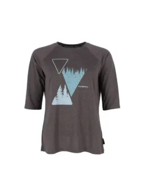 Sezónní Sleva Dámský dres 3/4 rukáv GHOST WALDsassen by MALOJA Rock Grey/Ice Blue