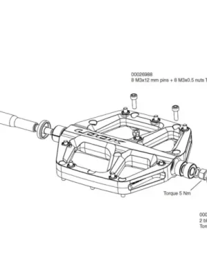 Sezónní Sleva Náhradní díl LOOK Right + left FLAT pedals axles kit