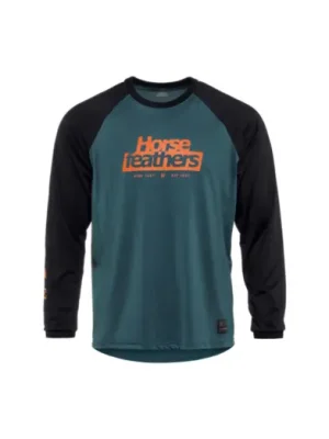 Dres s dlouhým rukávem HORSEFEATHERS Spike Petrol/Black Cenově Výhodný