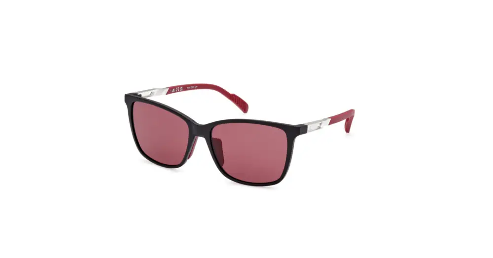 Originální Sluneční brýle ADIDAS Sport SP0059 Matte Black/Bordeaux