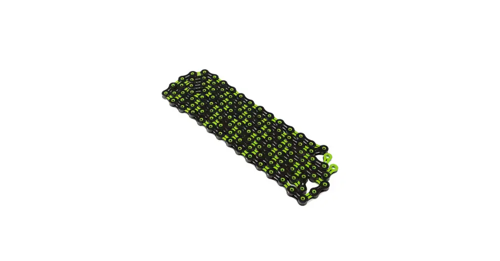 Řetěz KMC DLC10 SuperLight Black/Green Dokud Zásoby Vydrží