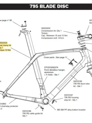 Tovární Cena Náhradní díl LOOK Utahovací šroub sedlovky Blade RS / Flange Clamp Kit