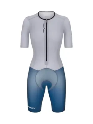 Zlevněný Dámská triathlonová kombinéza SANTINI Viper Light Blue