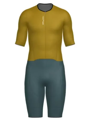 Vysoce Kvalitní Triathlonová kombinéza SANTINI Leaf Ochre