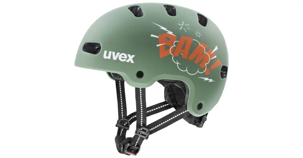 Dětská helma UVEX Kid 4 Style Bam Moss Green - Papaya Matt Rychlé Dodání