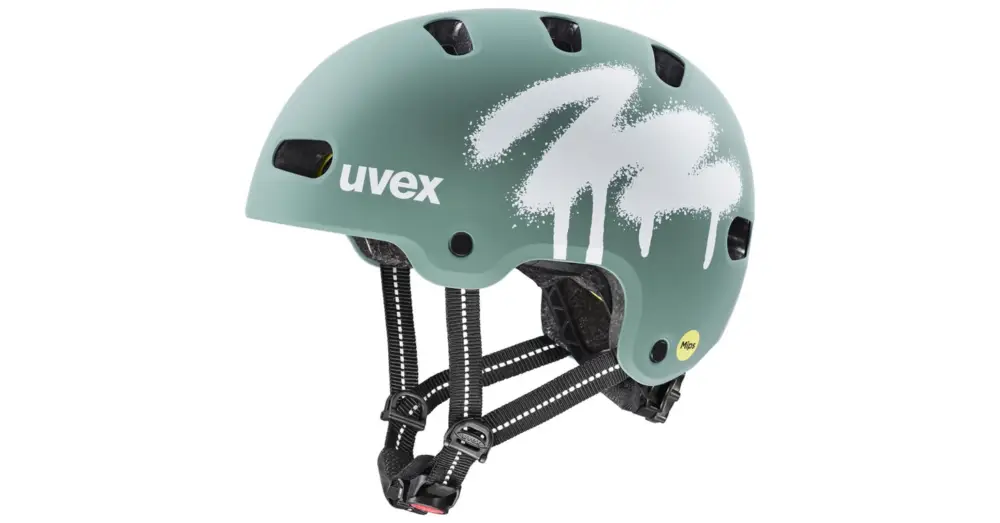 Dětská helma UVEX Kid 4 Style Mips Spray Sage Green Matt Novinka