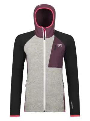 Dámská mikina s kapucí ORTOVOX Fleece Gp Classic Knit Hoody Mountain Rose Finální Výprodej