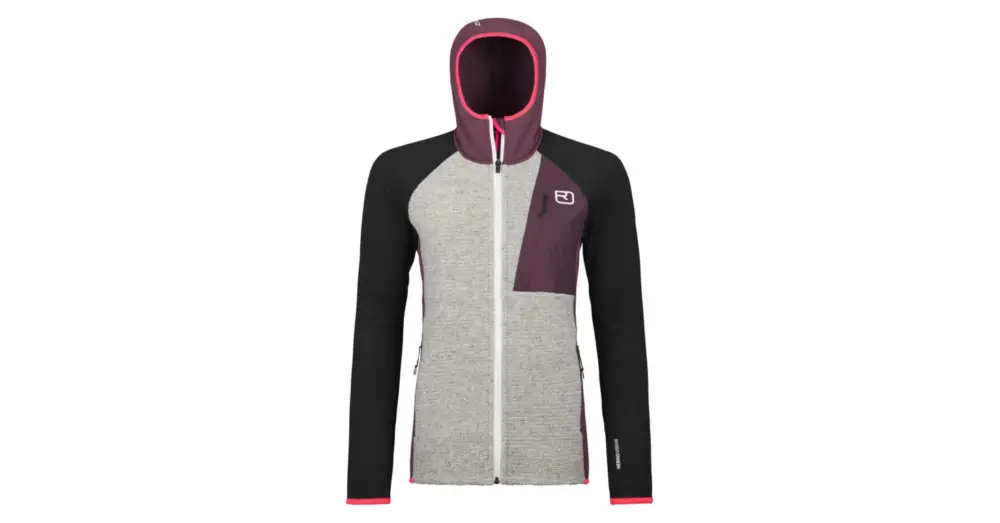 Dámská mikina s kapucí ORTOVOX Fleece Gp Classic Knit Hoody Mountain Rose Finální Výprodej