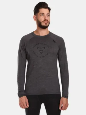 Zlevněný Termoprádlo z Merino vlny KILPI Mavora Top Dark Grey