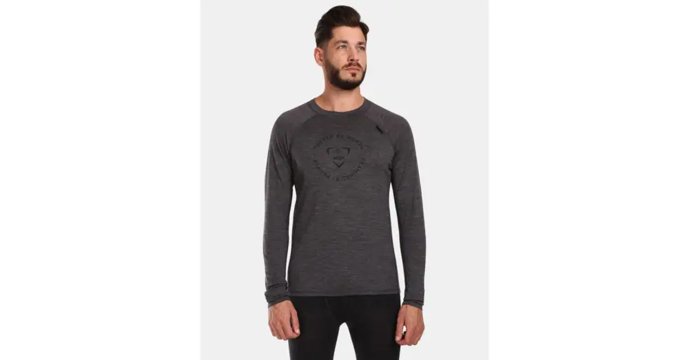 Zlevněný Termoprádlo z Merino vlny KILPI Mavora Top Dark Grey