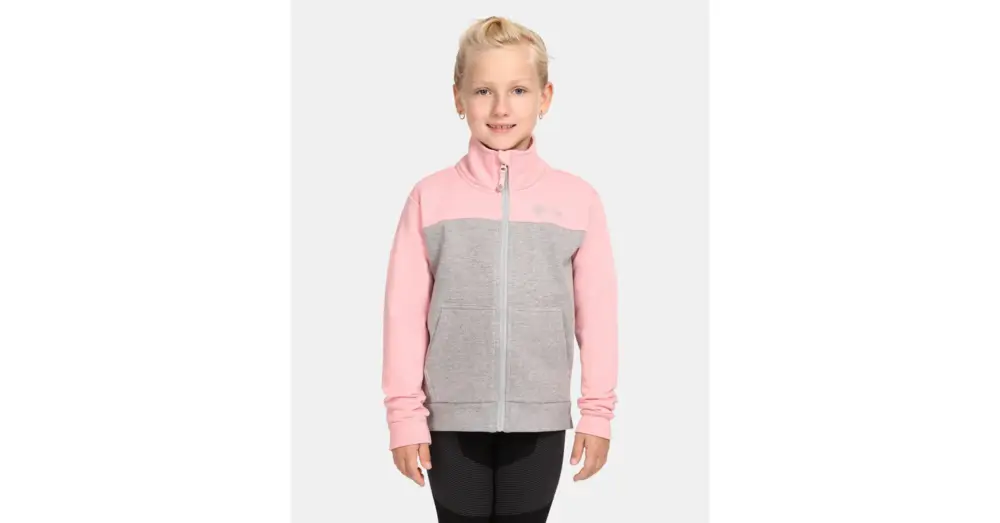 Dětská bavlněná mikina KILPI Halig Light Pink Top Prodej
