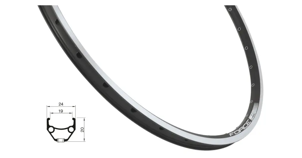Omezená Nabídka Ráfek FORCE CLASSIC 26" , 559x19 36děr, černý
