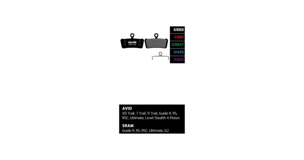Brzdové destičky Galfer AVID/SRAM FD459 for electric bikes Bezpečná Platba