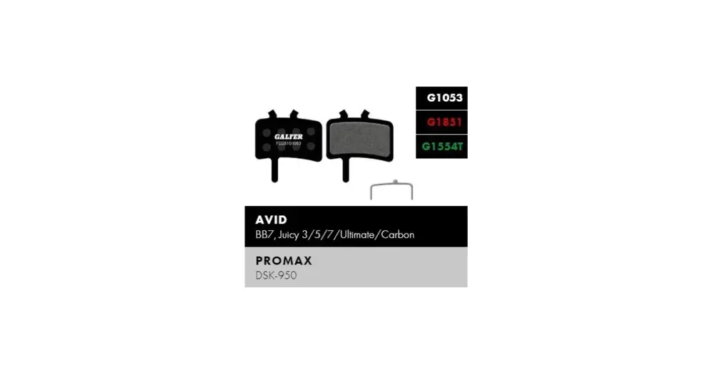 Brzdové destičky Galfer FD281 - Avid, Promax Víkendová Akce