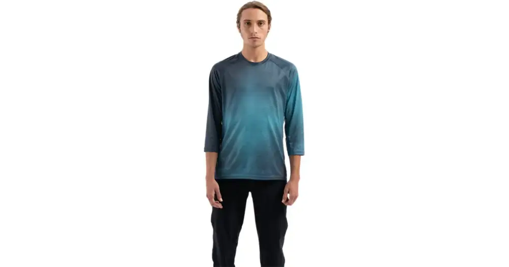 Časově Omezené Specialized DEMO 3/4 Sleeve JERSEY 2020 Cast Blue / Aqua Refraction