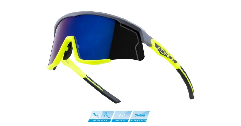 Ověřený Brýle FORCE SONIC šedo-fluo, modro-fial. zrc. skla