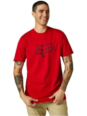 Fox Racing Legacy Fox Head Ss Tee Flame Red Vrácení Zdarma