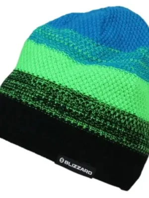 Akční Nabídka Čepice BLIZZARD Cube Black/Neon Green/Blue