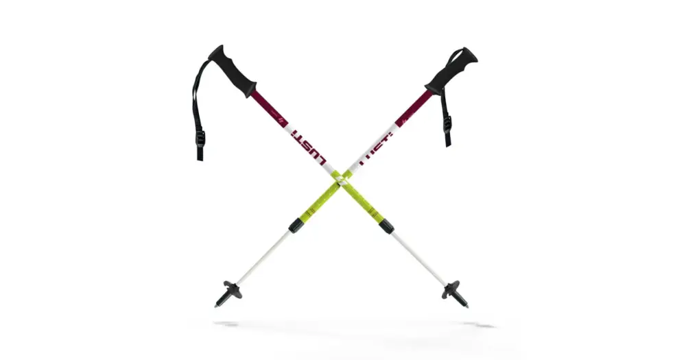 Značkový Hůlky Lusti Kids JS Pink/Green - délka: 66-108cm