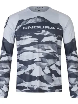 Značkový Endura dres s dlouhým rukávem Mountain Camo LTD Printed L/S Tee Černá