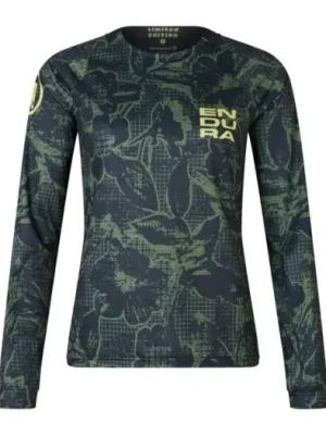 Víkendová Akce Endura dámský dres s dlouhým rukávem Floral LTD Printed L/S Tee Černá