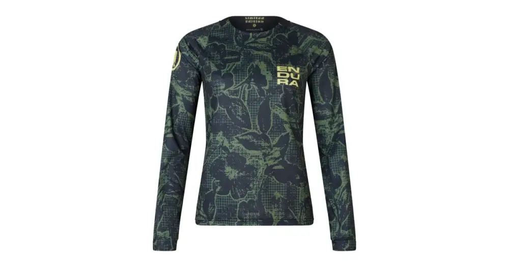 Víkendová Akce Endura dámský dres s dlouhým rukávem Floral LTD Printed L/S Tee Černá