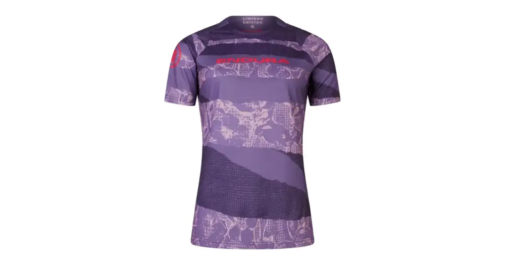 Nová Kolekce Endura dámský dres s krátkým rukávem Patchwork LTD Printed S/S Tee Bramble