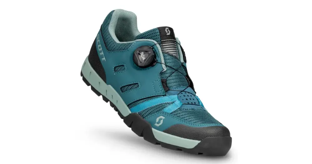Dámská cyklistická obuv SCOTT Sport Crus-r Flat BOA® Petrol Blue/Mint Green Omezená Nabídka