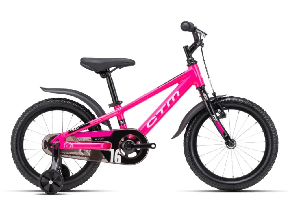 Dětské kolo CTM FOXY 16" 20251 převod, V-brzdy, junior bike, včetně pedálů Ověřený